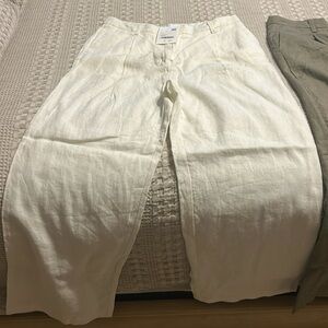 100% Linen pants ,oak and fort